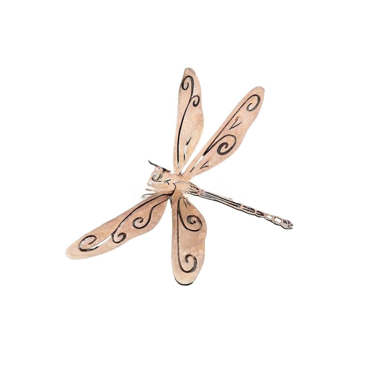 Metal Dragonfly Garden Statue