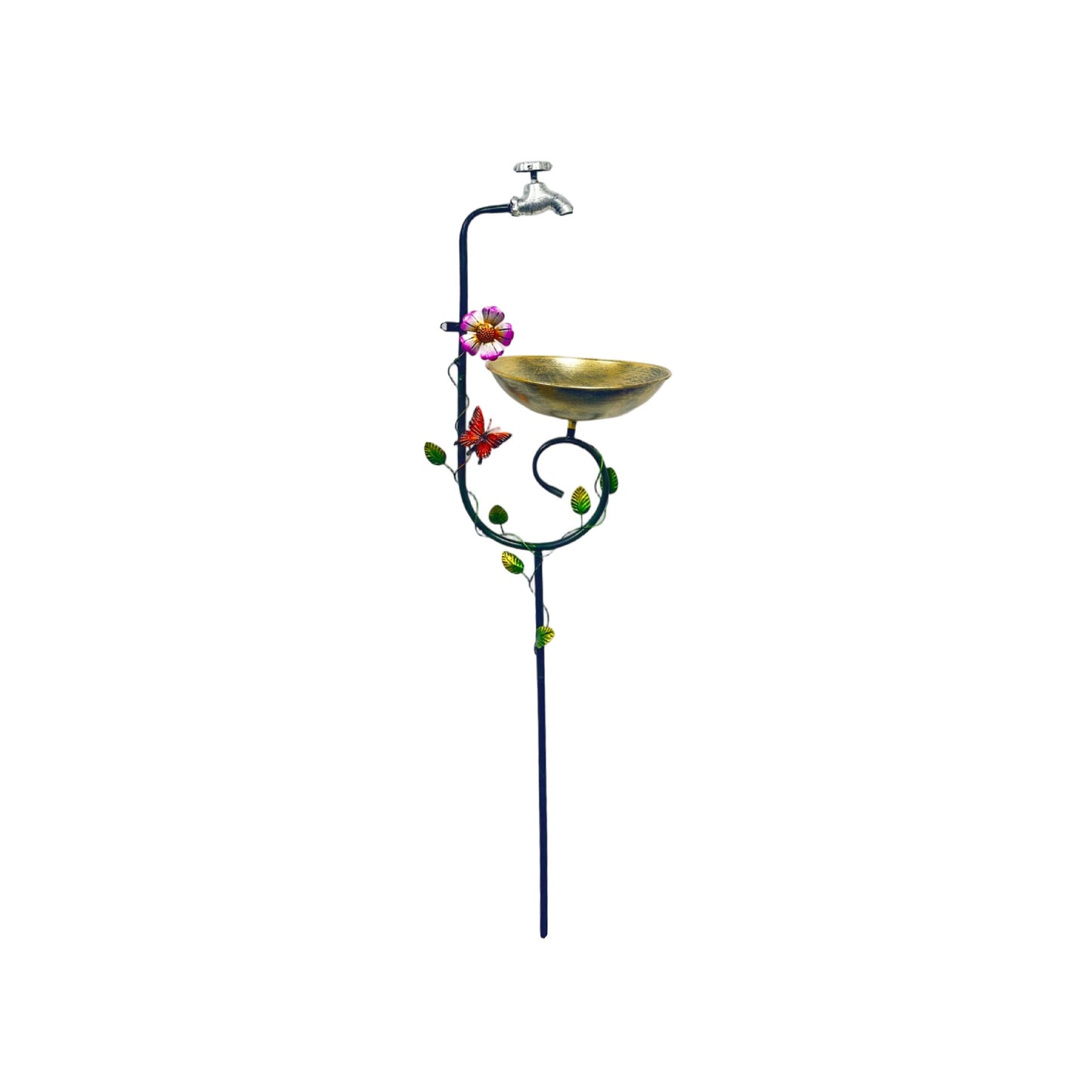 Metal Faucet Bird Feeder Garden Decoration