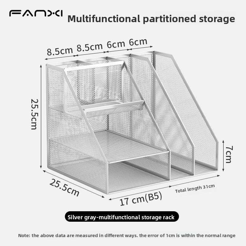 Metal File Organizer Office Document Storage Rack