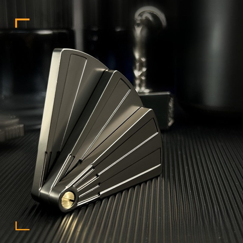 Metal Folding Fan Push Card