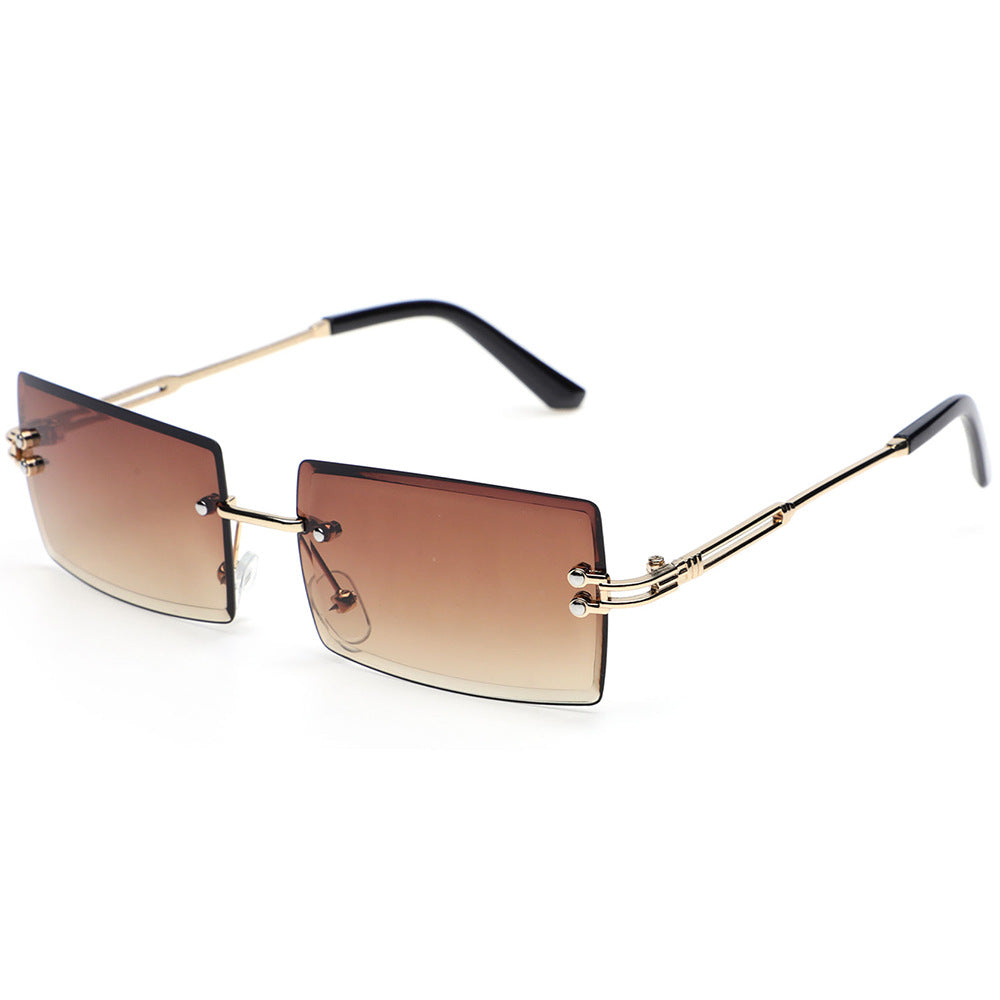 Metal frameless sunglasses