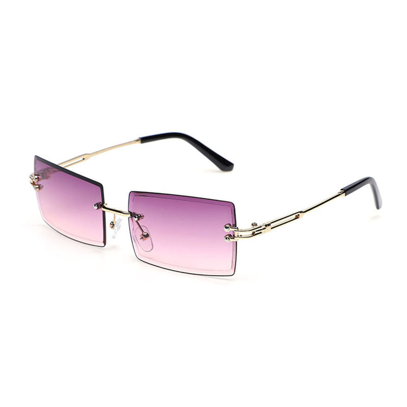 Metal frameless sunglasses