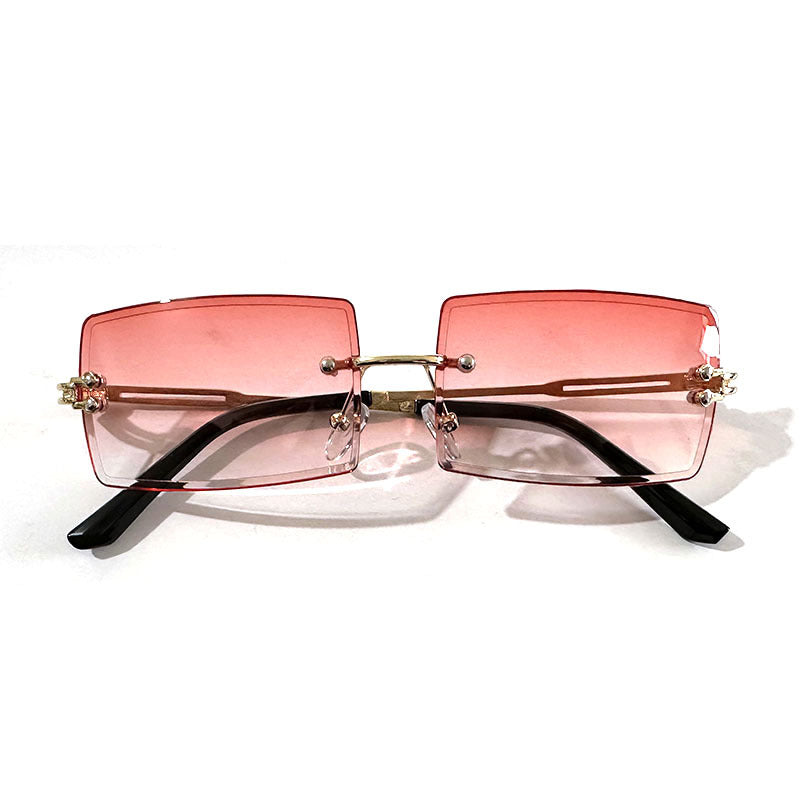 Metal frameless sunglasses