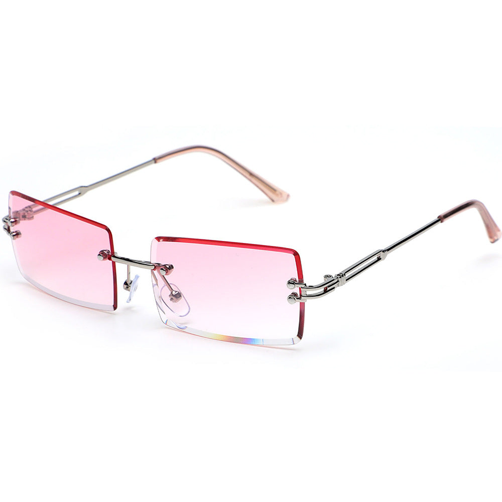 Metal frameless sunglasses