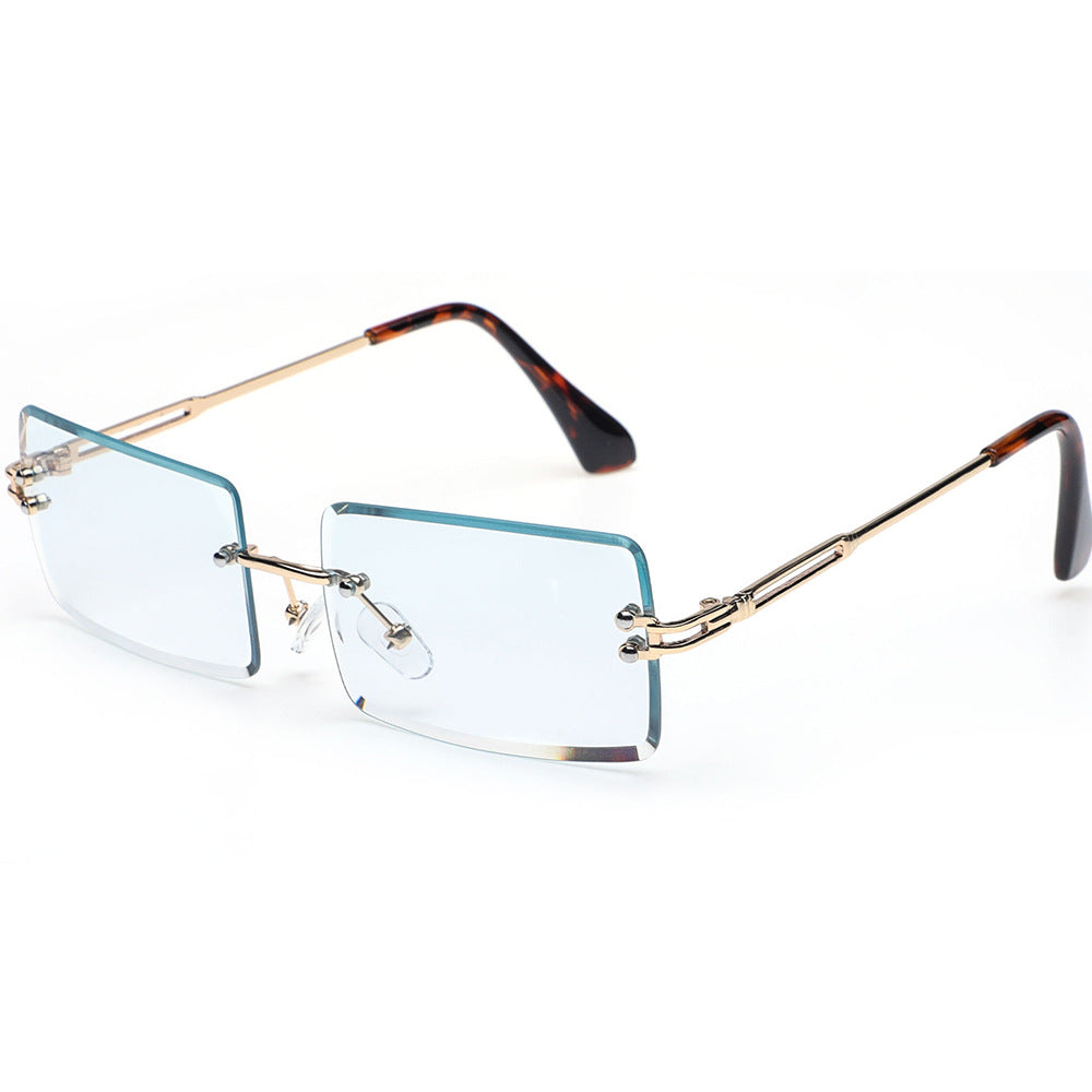Metal frameless sunglasses
