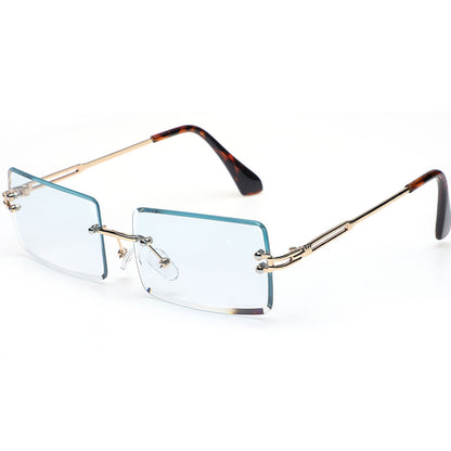 Metal frameless sunglasses