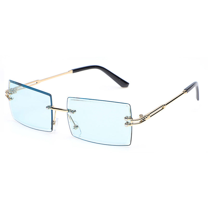 Metal frameless sunglasses