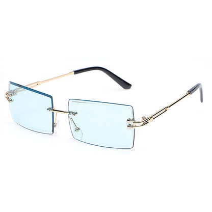 Metal frameless sunglasses