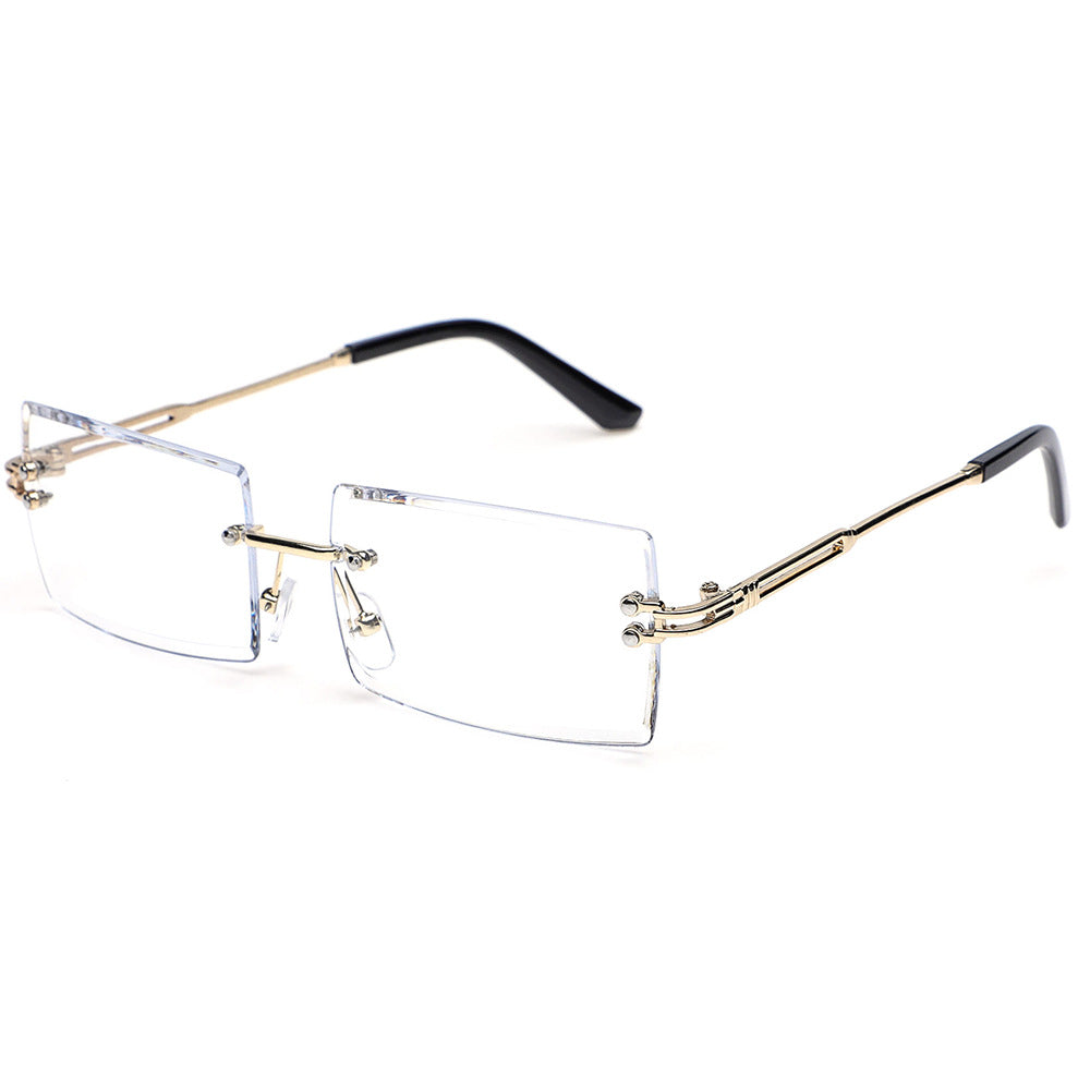 Metal frameless sunglasses