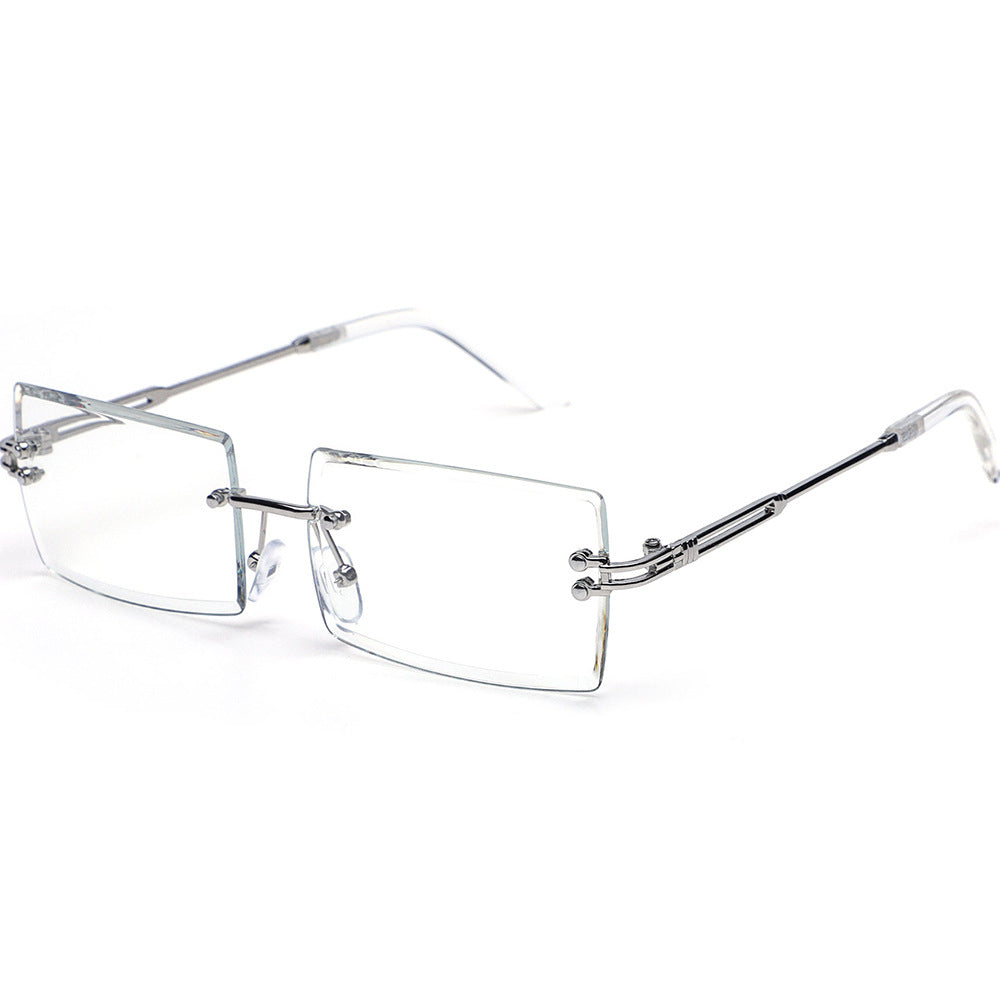 Metal frameless sunglasses
