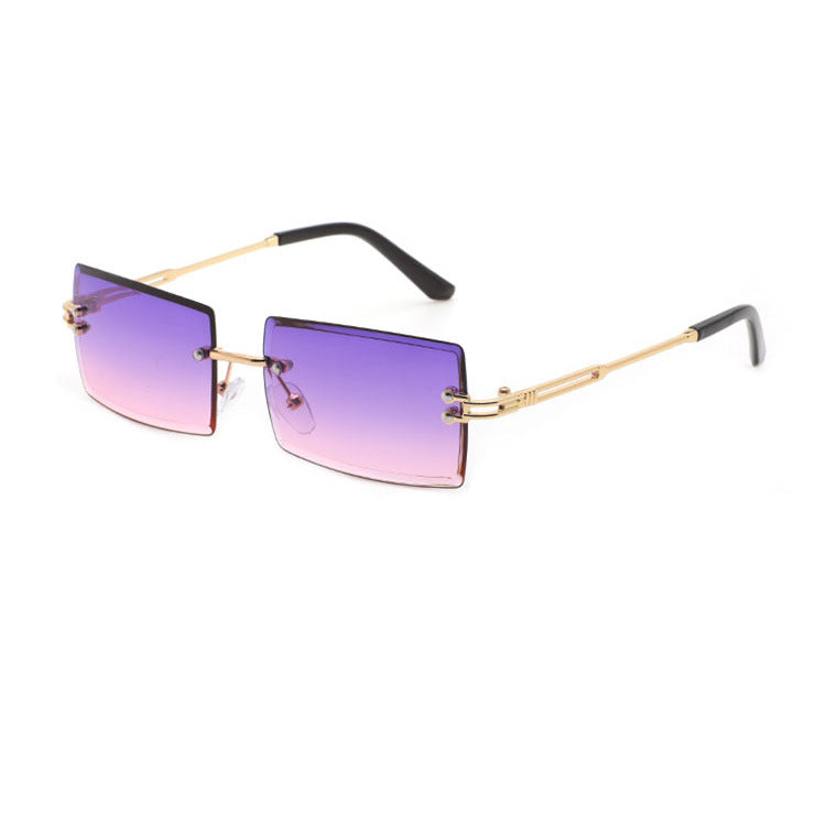Metal frameless sunglasses