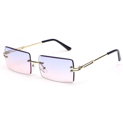 Metal frameless sunglasses