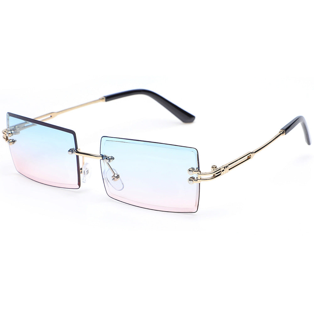 Metal frameless sunglasses