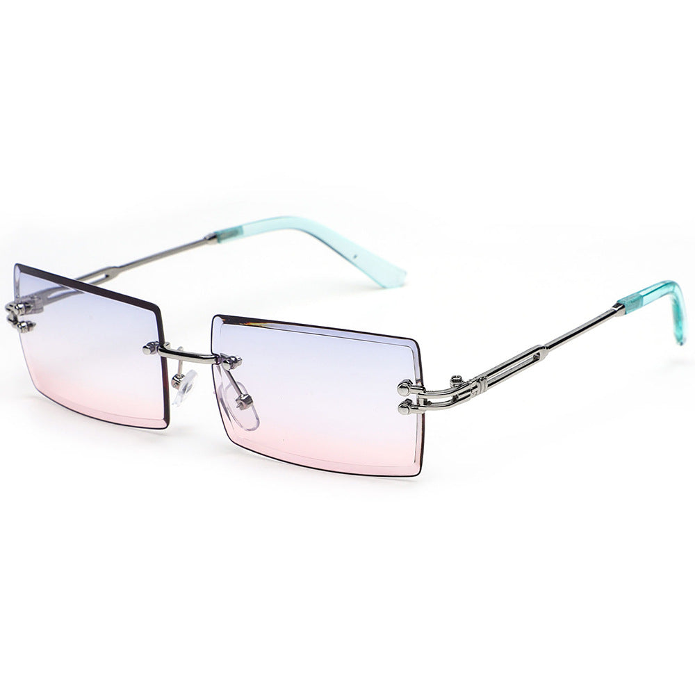 Metal frameless sunglasses
