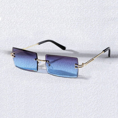 Metal frameless sunglasses