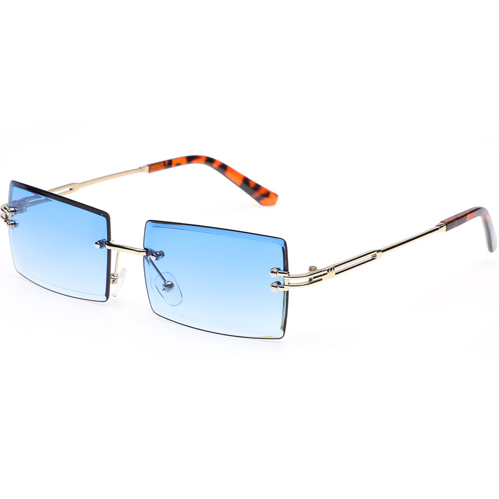 Metal frameless sunglasses