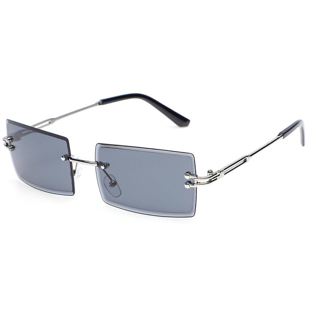 Metal frameless sunglasses