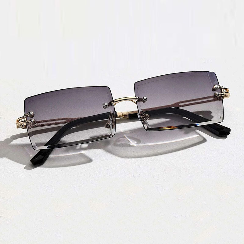 Metal frameless sunglasses