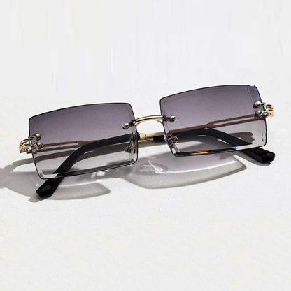 Metal frameless sunglasses