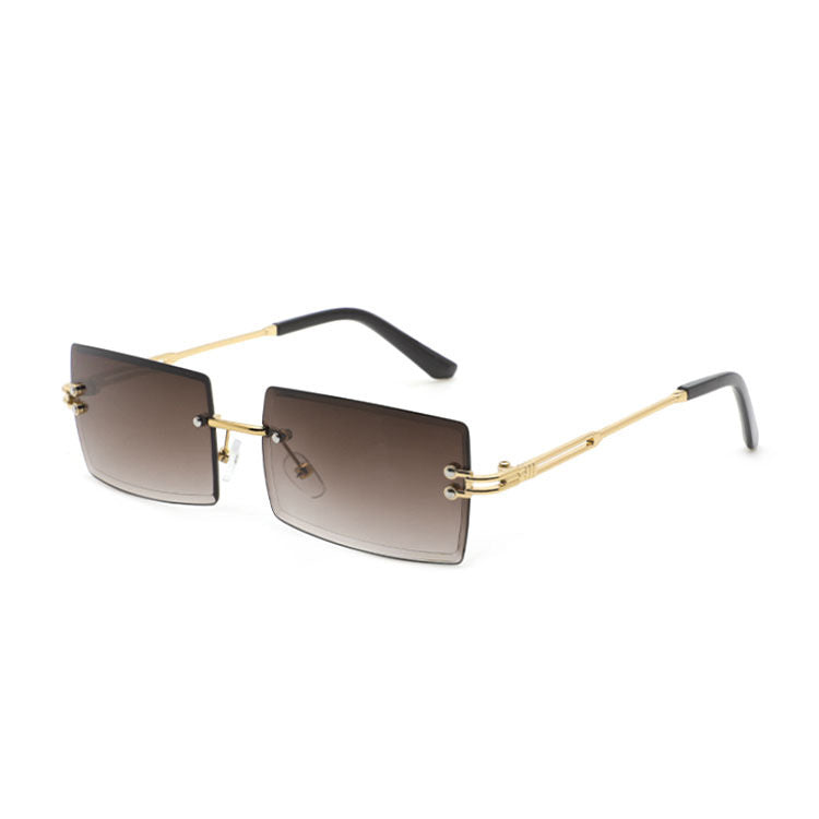 Metal frameless sunglasses