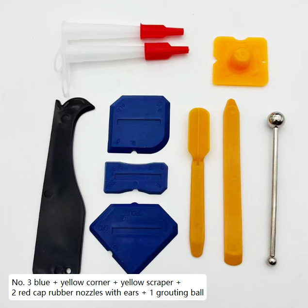 Metal Head 3-in-1 Glue Scraper Caulking Tool Kit