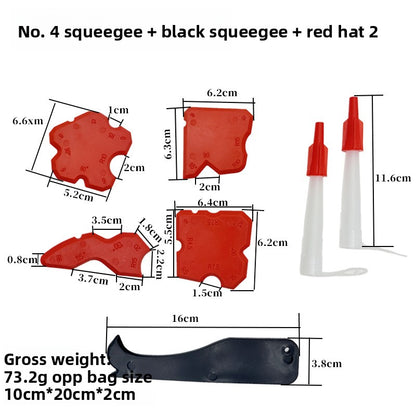 Metal Head 3-in-1 Glue Scraper Caulking Tool Kit