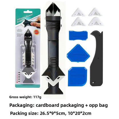Metal Head 3-in-1 Glue Scraper Caulking Tool Kit