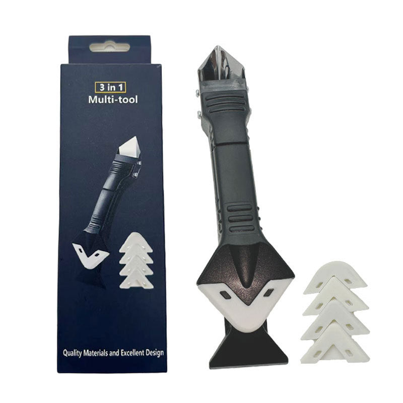 Metal Head 3-in-1 Glue Scraper Caulking Tool Kit