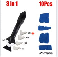 Metal Head 3-in-1 Glue Scraper Caulking Tool Kit