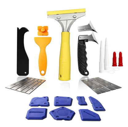 Metal Head 3-in-1 Glue Scraper Caulking Tool Kit