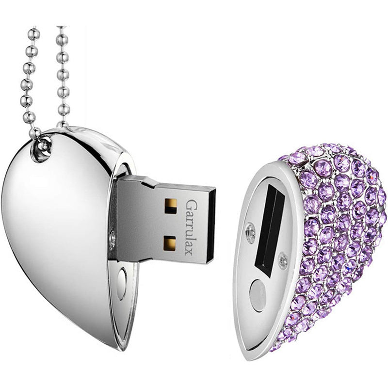 Metal Heart-Shaped USB Flash Drive