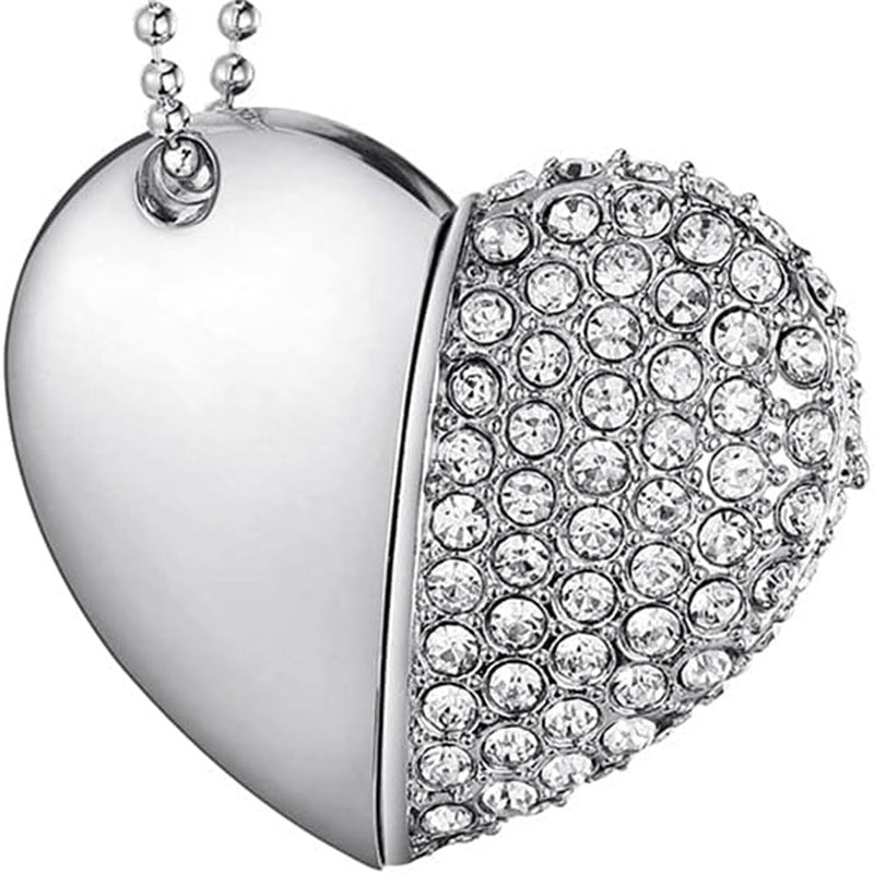 Metal Heart-Shaped USB Flash Drive