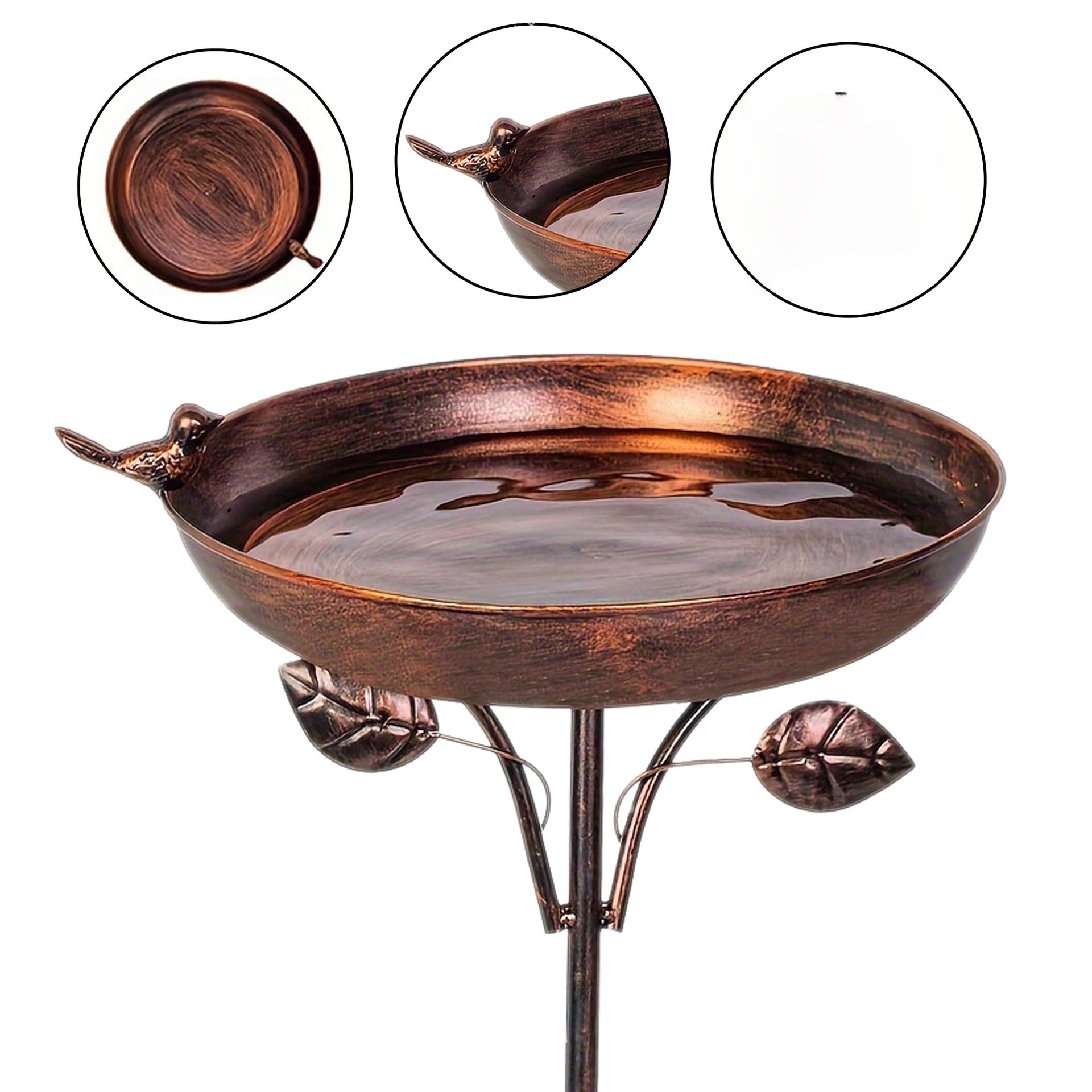 Metal Hummingbird Feeder and Bird Bath