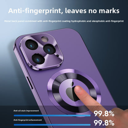 Metal Magnetic Anti-Peeping Phone Case for iPhone 12-17 Series