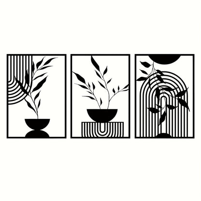 Metal Minimalist Abstract Wall Art Line Drawing Wall Decor