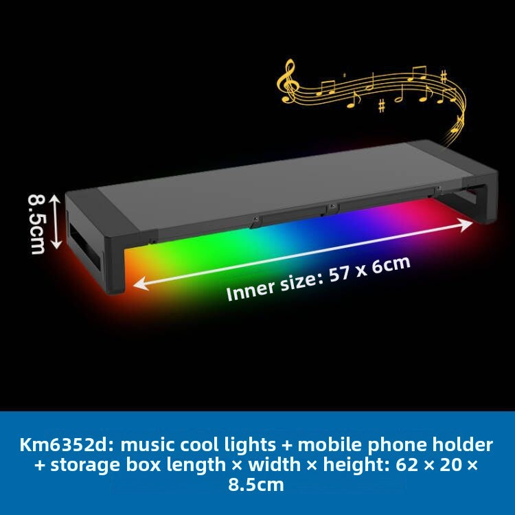 Metal Monitor Stand with Wireless Charging and USB Hub