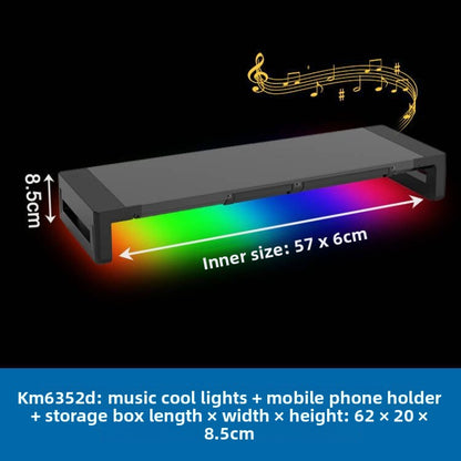 Metal Monitor Stand with Wireless Charging and USB Hub