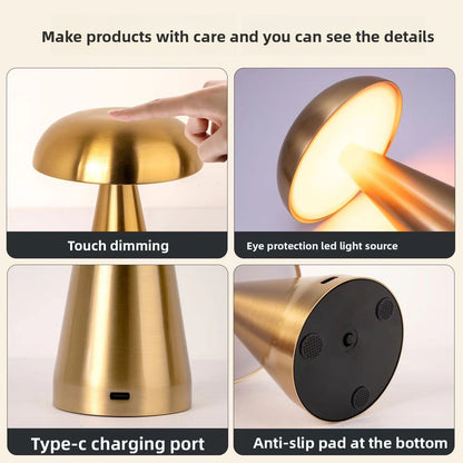 Metal Mushroom Table Lamp