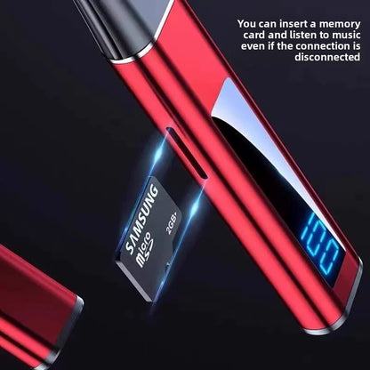 Metal Neckband Wireless Bluetooth Headset with Long Battery Life