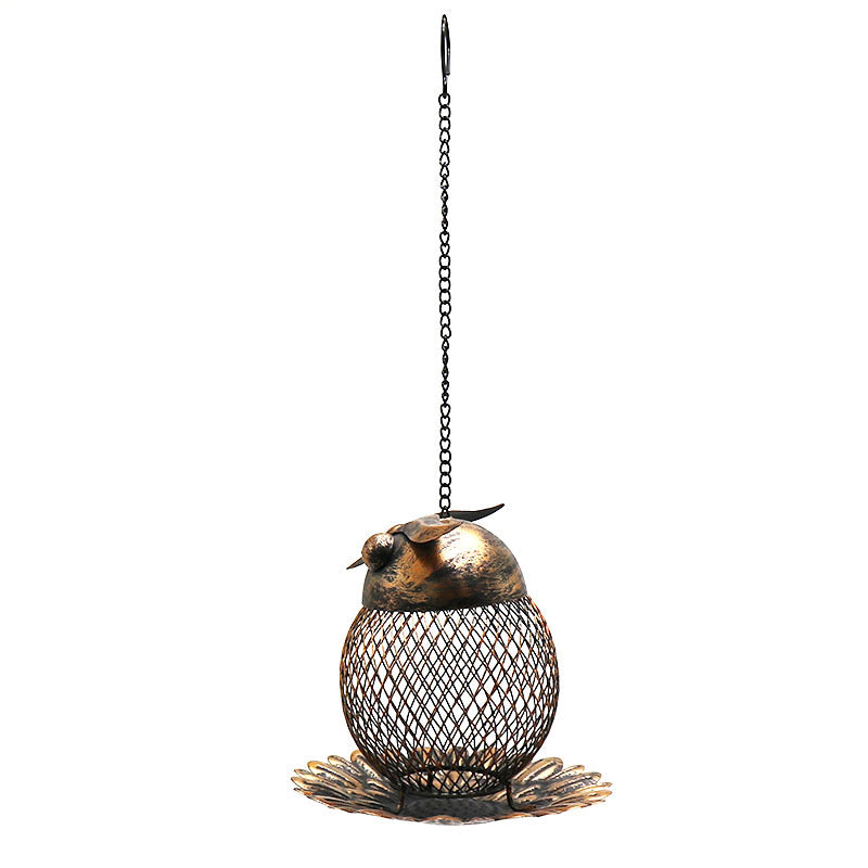 Metal Owl Bird Feeder
