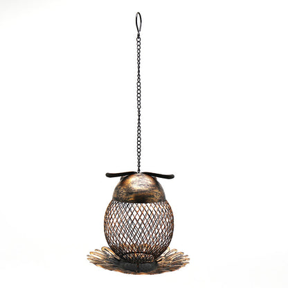 Metal Owl Bird Feeder