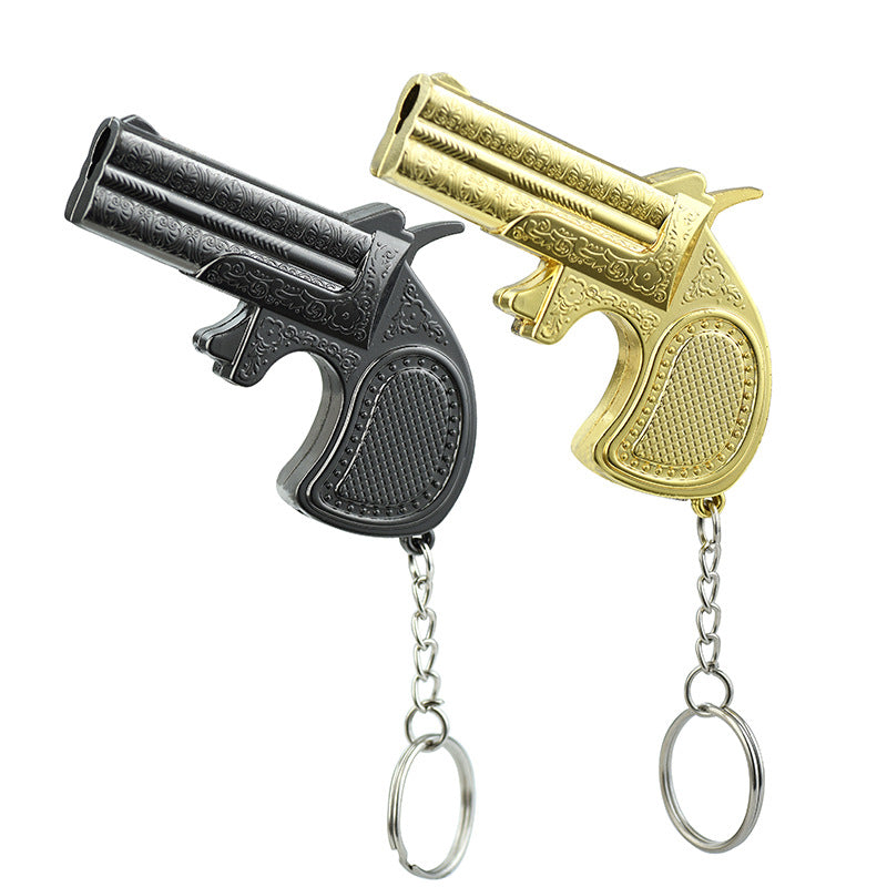 Metal Pistol Lighter with Keychain