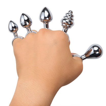 Metal pull ring anal plug