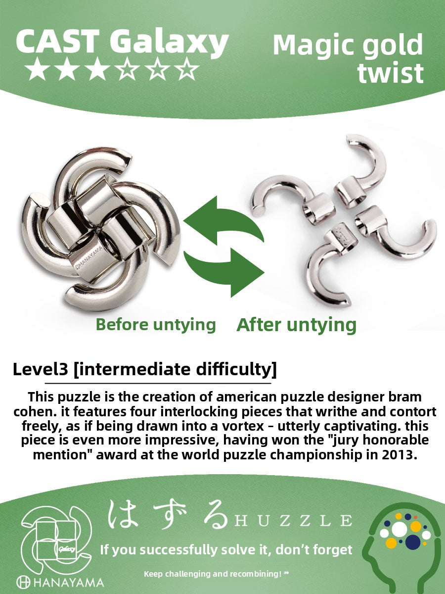 Metal Puzzle Unlocking Game