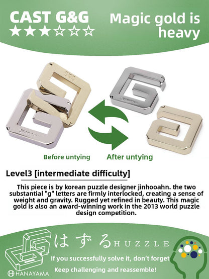Metal Puzzle Unlocking Game