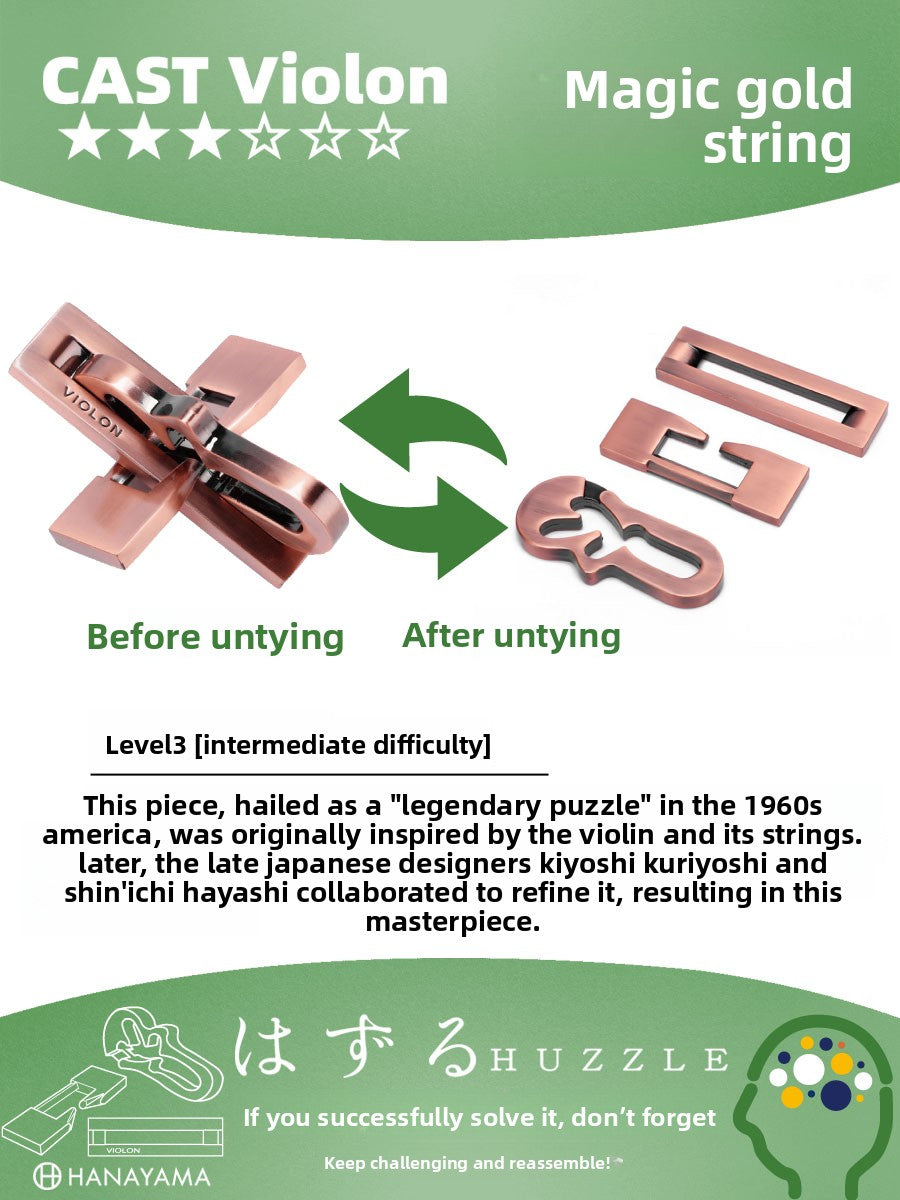Metal Puzzle Unlocking Game