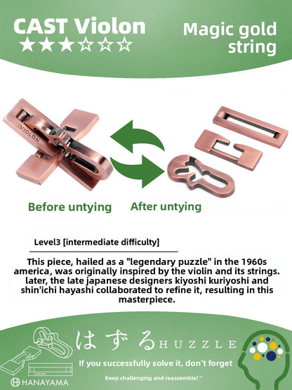 Metal Puzzle Unlocking Game