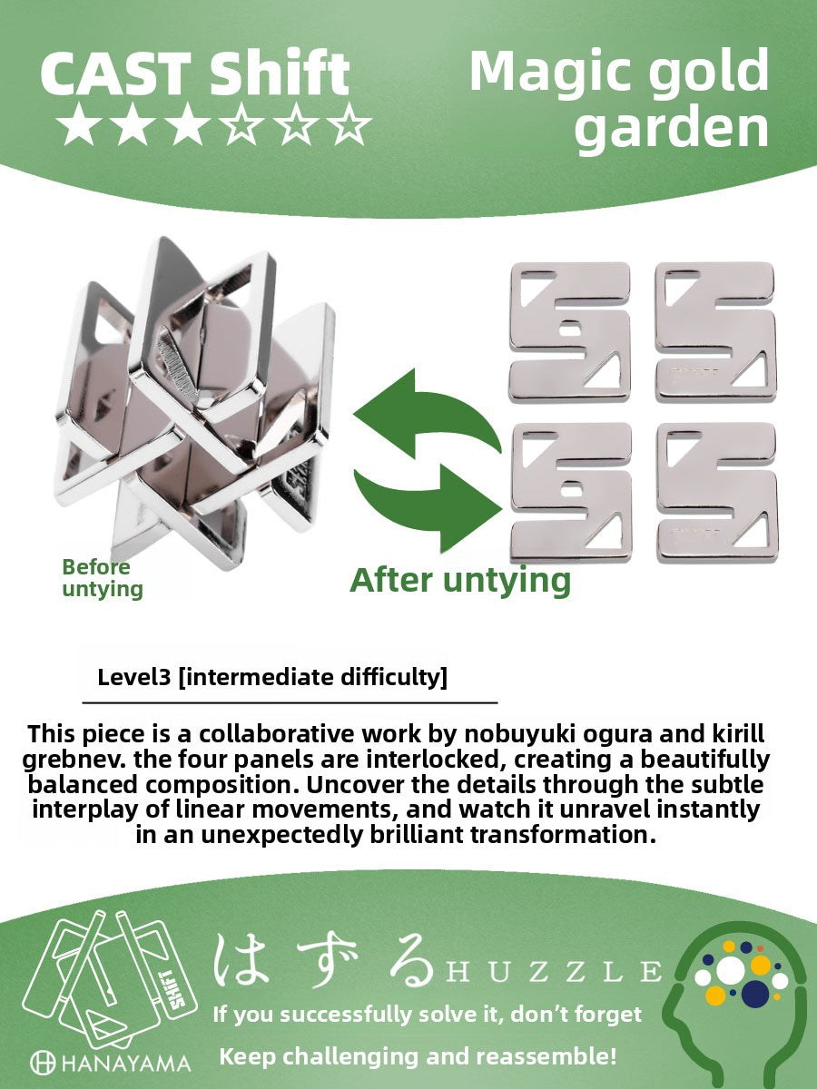 Metal Puzzle Unlocking Game