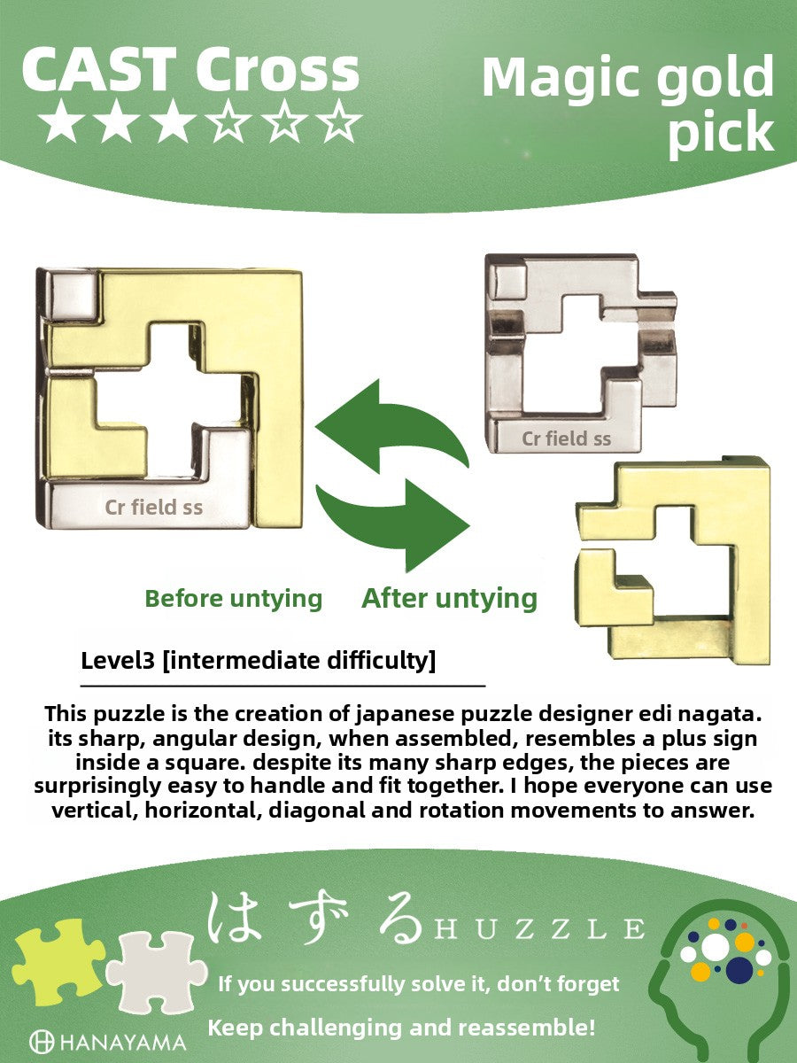 Metal Puzzle Unlocking Game