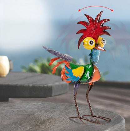 Metal Rooster Statue